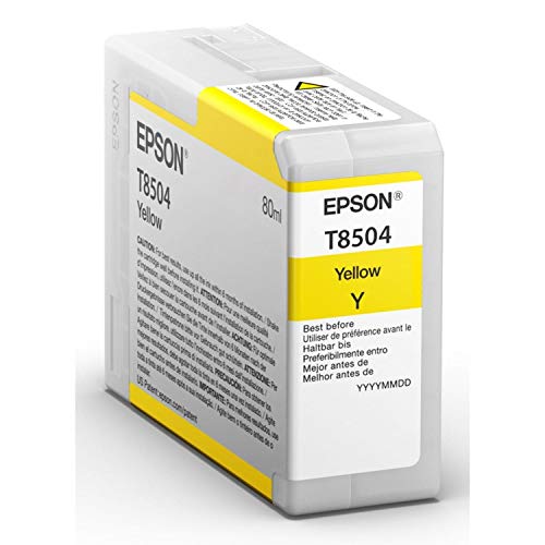 Epson T8504 - 80 ml - yellow - original - ink cartridge - for SureColor P800, P800 Designer Edition, SC-P800