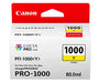 Canon PFI-1000 Y - 80 ml - yellow - original - ink tank - for imagePROGRAF PRO-1000