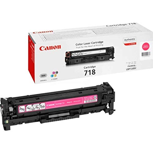 Canon 718 M - 2660B002 - 1 x Magenta - Toner Cartridge - For iSENSYS LBP7210,LBP7660,LBP7680,MF8340,MF8350,MF8360,MF8380,MF8540,MF8550,MF8580