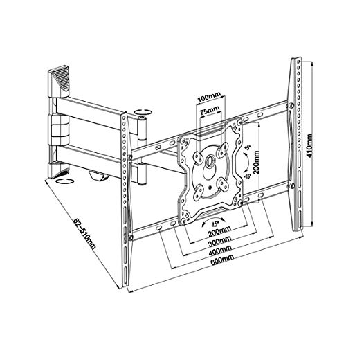 Neomounts by Newstar FPMA-W460 - Bracket - for LCD display - black - screen size: 42"-70" - wall-mountable