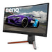 BenQ Mobiuz EX3415R - LED monitor - curved - 34" - 3440 x 1440 QHD @ 144 Hz - IPS - 400 cd/m - 1000:1 - DisplayHDR 400 - 1 ms - 2xHDMI, DisplayPort - speakers with subwoofer - metallic grey