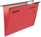 Leitz Ultimate Clenched Bar Suspension File, Foolscap, V-Base, Pack of 50, Tabs Included, Red, Ultimate Range, 17440025