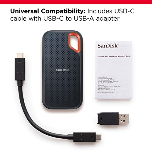 SanDisk Extreme Portable - Solid state drive - 500 GB - external (portable) - USB 3.1 Gen 2