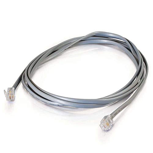 C2G RJ11 6P4C Straight Modular Cable - Phone cable - RJ-11 (M) to RJ-11 (M) - 3 m - grey