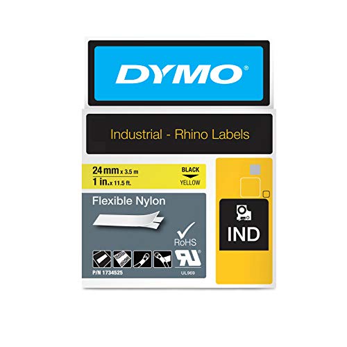 Dymo Rhino Tape Original flexible 24mm Black on Yellow 1734525