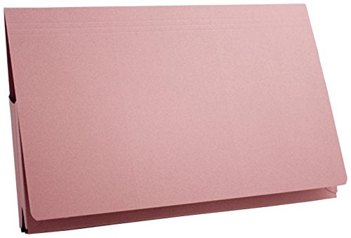 Best Value Exacompta Guildhall 14 x 10 Inch Pocket Wallet, 315 gsm, Foolscap - Pink, Pack of 50