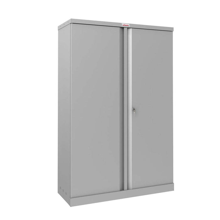 Phoenix SCL Series 2 Door 3 Shelf Steel Storage Cupboard in Grey with Key Lock SCL1491GGK