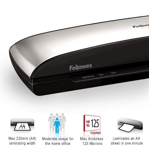 Best Value Fellowes Spectra A4 Home Office Laminator, 80-125 Micron, Including 10 Free Pouches, Silver