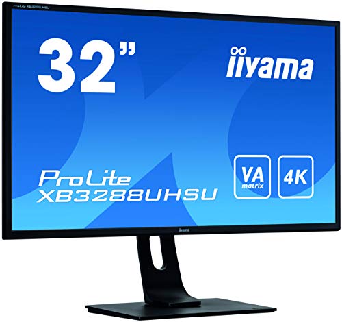 iiyama ProLite XB3288UHSU-B1 - LED monitor - 32" (31.5" viewable) - 3840 x 2160 4K @ 60 Hz - VA - 300 cd/m - 3000:1 - 3 ms - 2xHDMI, DisplayPort - speakers - matte black