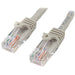 StarTech.com 45PAT50CMGR 0.5 m Grey Cat5e Patch Cable with Snagless RJ45 Connectors, Short Ethernet Cable, 0.5 m Cat 5e UTP Cable