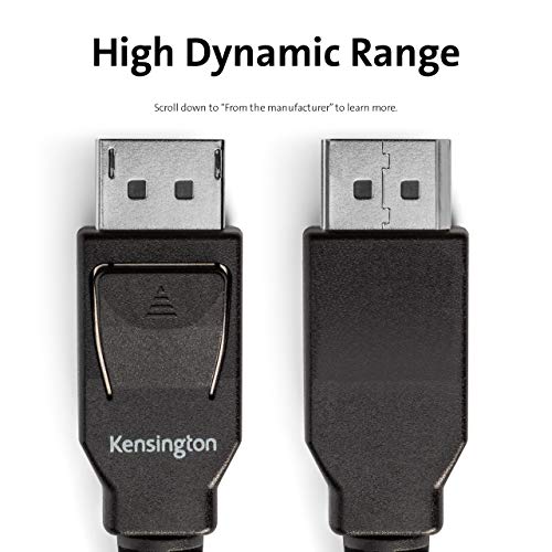 Kensington DisplayPort 1.4 (M/M) Cable, 6ft - DisplayPort cable - DisplayPort (M) latched to DisplayPort (M) latched - DisplayPort 1.4 - 1.83 m - 8K support - black