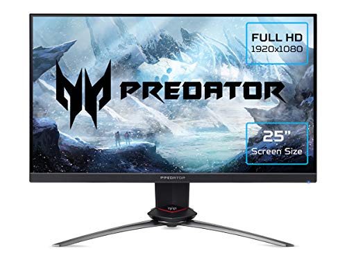 Acer Predator XB253QGX 24.5 Inch 1920 x 1080 Pixels Full HD Resolution 1ms Response Time DisplayHDR 400 HDMI DisplayPort LED Gaming Monitor