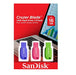 SanDisk Cruzer Blade - USB flash drive - 16 GB - USB 2.0 - blue, green, pink (pack of 3)