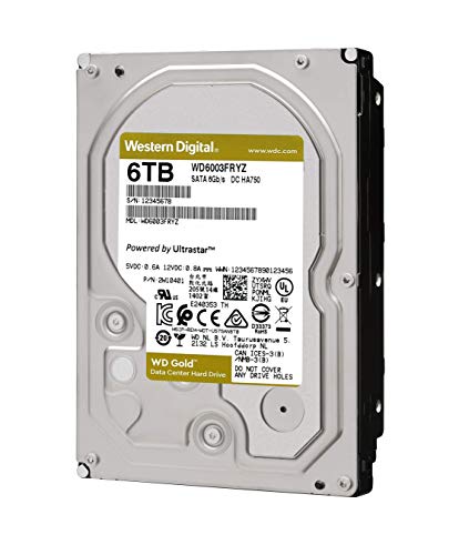 WD Gold Enterprise-Class Hard Drive WD6003FRYZ - Hard drive - 6 TB - internal - 3.5" - SATA 6Gb/s - 7200 rpm - buffer: 256 MB