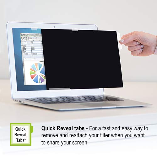 Best Value Fellowes PrivaScreen Anti Glare Privacy Filter and Screen Protector for Laptop and Monitor, 19 Inches 5:4 Standard - Easy Attach and Removal with Quick Reveal Tabs, Black