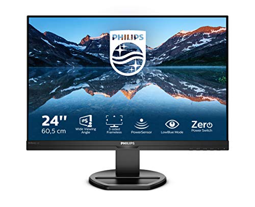 Philips B Line 240B9 - LED monitor - 24.1" (24" viewable) - 1920 x 1200 WUXGA @ 75 Hz - IPS - 300 cd/m? - 1000:1 - 4 ms - HDMI, DVI-D, VGA, DisplayPort - speakers - black texture