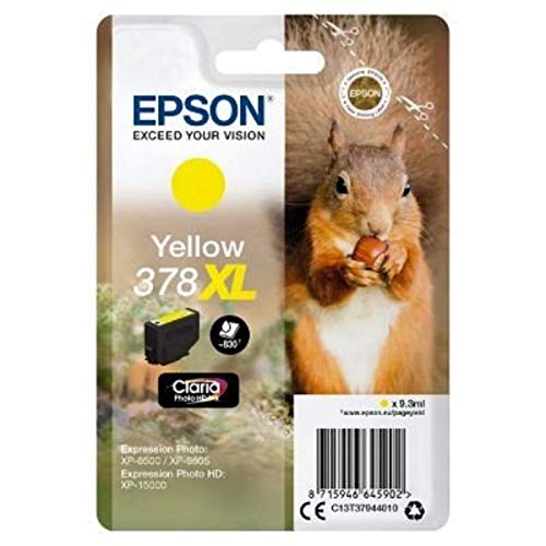 Best Value Epson 378XL Squirrel Inkjet Cartridge, Yellow