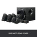 Logitech 5.1 Channels Surround Sound Speaker Set 500W