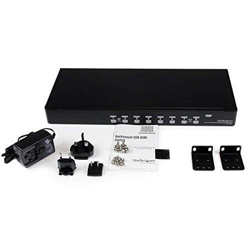 8 Port 1U Rack Mount USB Kvm Switch Osd