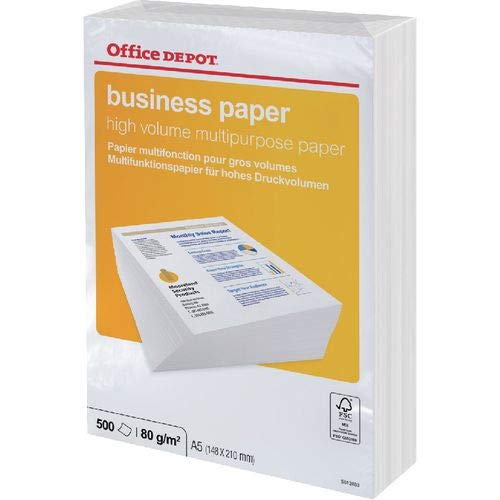 Best Value Office Depot Business Paper A5 80gsm White 500 Sheets