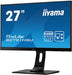 iiyama ProLite B2791HSU-B1 - LED monitor - 27" - 1920 x 1080 Full HD (1080p) @ 75 Hz - TN - 300 cd/m - 1000:1 - 1 ms - HDMI, VGA, DisplayPort - speakers - black