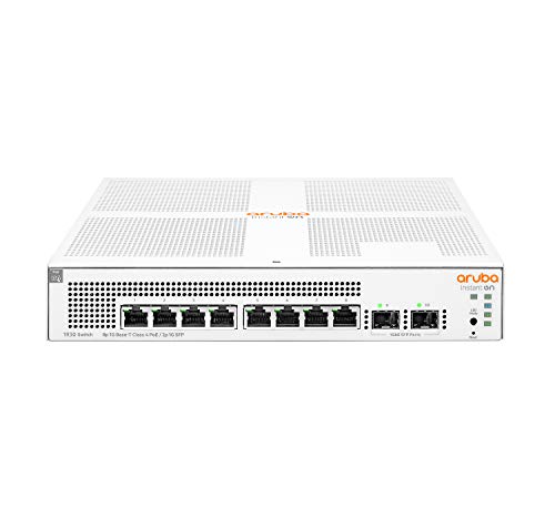 HPE Aruba Instant On 1930 8G Class4 PoE 2SFP 124W Switch - Switch - L3 - Managed - 8 x 10/100/1000 (PoE) + 2 x Gigabit SFP - rack-mountable - PoE (124 W)