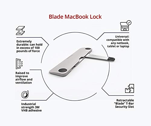 Compulocks The Blade Tablet / Laptop / MacBook Universal Security Lock (Cable Lock Not Included) - Security bracket - silver