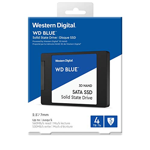 WD Blue 3D NAND SATA SSD WDS400T2B0A - Solid state drive - 4 TB - internal - 2.5" - SATA 6Gb/s