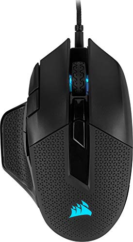 Best Value Corsair Nightsword RGB, Tunable FPS/MOBA Optical Gaming Mouse (18000 DPI Optical Sensor, Weight System, 10 Programmable Buttons, RGB Multi-Colour Backlighting) - Black