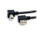 StarTech.com 3 ft / 91cm A Right Angle to B Right Angle USB Cable - 0.91m Right Angle USB 2.0 - 1x USB A 1x USB B - Black (USB2HAB2RA3)