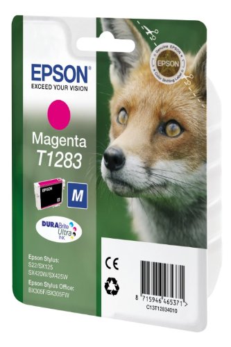 Best Value Epson Original Durabrite Fox T1283 Ink Cartridge, Magenta, Genuine, Amazon Dash Replenishment Ready