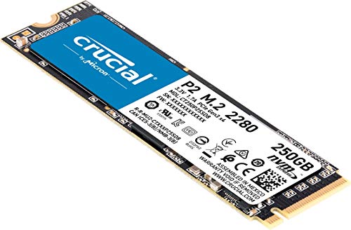 Crucial P2 - Solid state drive - 250 GB - internal - M.2 2280 - PCI Express 3.0 x4 (NVMe) -