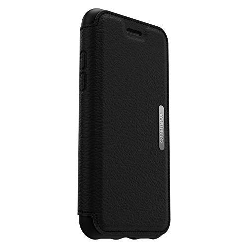 OtterBox Strada Series - Flip cover for mobile phone - leather - shadow black - for Apple iPhone 7, 8, SE (2nd generation)