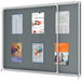 Nobo Premium Plus Grey Felt Lockable Notice Board 18Xa4 Dd