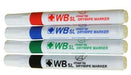 Best Value Whitebox WX26038 Assorted Chisel Whiteboard Marker - Pack of 4