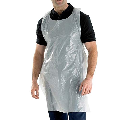 Disposable Aprons 16 Micron White Flat (Pack 100) DAF100WH