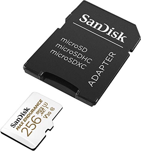 SanDisk Max Endurance - Flash memory card (microSDXC to SD adapter included) - 256 GB - Video Class V30 / UHS-I U3 / Class10 - microSDXC UHS-I