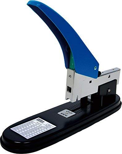 Best Value Heavy Duty Stapler with Extra leverage for stapling thicker documents Blue HANDLE - Capacity 210 Sheets