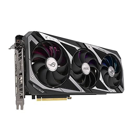 ASUS ROG Strix NVIDIA GeForce RTX 3060 V2 Gaming Graphics Card (PCIe 4.0, 12GB GDDR6 HDMI 2.1 DisplayPort 1.4a Axial-tech Fan Design 2.7-slot Super Alloy Power II GPU Tweak II)