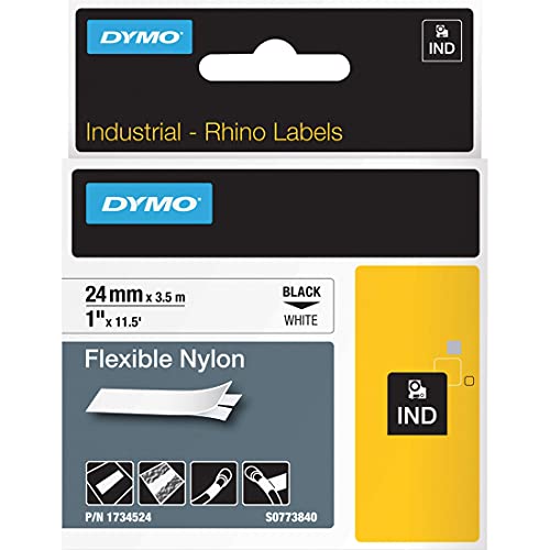 Dymo Rhino Tape Original flexible 24mm Black on white 1734524