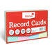 Best Value Silvine 8x5" Multi-coloured Record Cards - Lined with headline, 100 cards per pack. Ref 585AC (203 x 127mm)