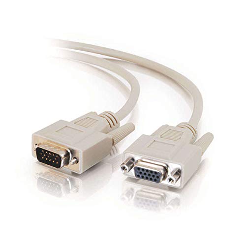 C2G Economy - VGA extension cable - HD-15 (VGA) (M) to HD-15 (VGA) (F) - 5 m - molded, thumbscrews