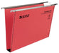 Leitz Ultimate Clenched Bar Suspension File, Foolscap, Squared Base, Pack of 50, Tabs Included, Red, Ultimate Range, 17450025