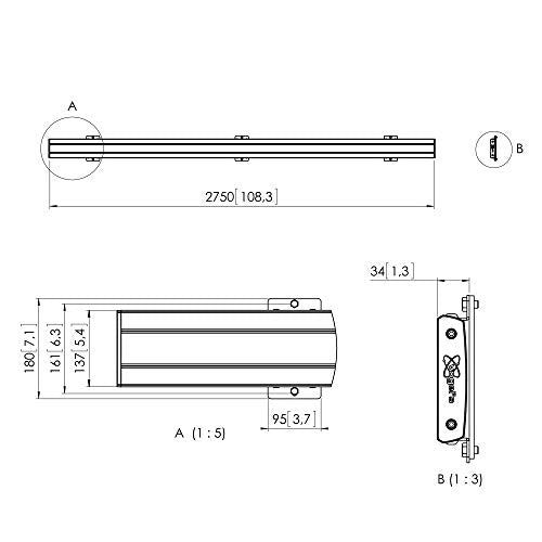 PFB 3427, Interface bar 2765mm - silver