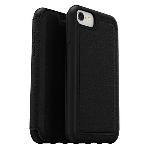 OtterBox Strada Series - Flip cover for mobile phone - leather - shadow - for Apple iPhone 7, 8, SE (2nd generation)