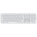 Apple Magic Keyboard with Touch ID and Numeric Keypad - Keyboard - Bluetooth, USB-C - QWERTY - Ukrainian - white keys