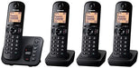 Best Value Panasonic KX-TGC224EB Digital Cordless Phone with LCD Display - Black, Pack of 4