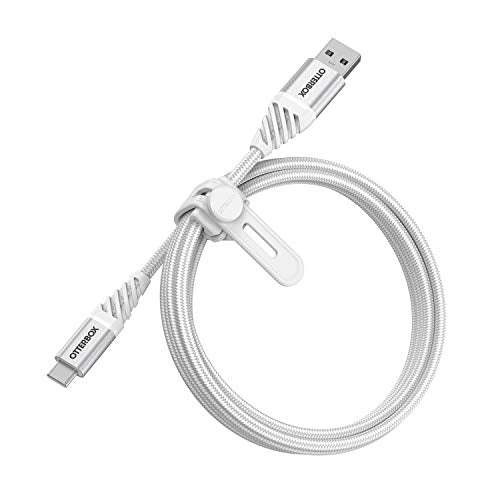 OtterBox Premium - USB cable - USB-C (M) to USB (M) - USB 2.0 - 3 A - 1 m - cloud white