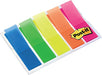 Best Value 3M Germany 683HF5 Post-it Index Transparent Holders Transparent Bright Colours 11.9 x 43.2 mm 5 x 20 Sticking Strips in a Case - Multicolour