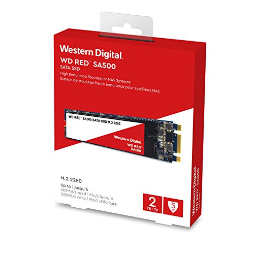 WD Red SA500 NAS SATA SSD WDS200T1R0B - Solid state drive - 2 TB - internal - M.2 2280 - SATA 6Gb/s